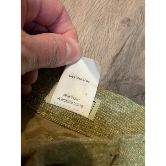 L.L. Bean Women’s 8 32 Med Tall Green Virgin Wool Blend Silk Pants Lined - Picture 5 of 8